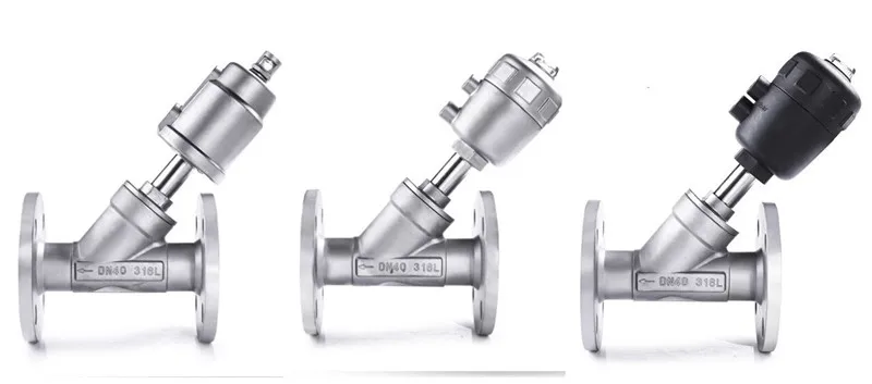 

1/2'' 3/4" Ports Flange Plate Type Angle Seat Piston pneumatic Valve JZF-15 High Temperature Steam Y Type Angle Seat Valve