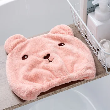 

vanzlife Cartoon dry hair cap super strong hair quick-drying shawl dry hair towel Cute adult thick hair cap absorbent shower cap