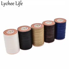 Lychee Life, 60 м, 0,45 мм, круглая Вощеная швейная нить, одноцветная полиэфирная швейная кожаная нить, ручная работа, швейные принадлежности для одежды