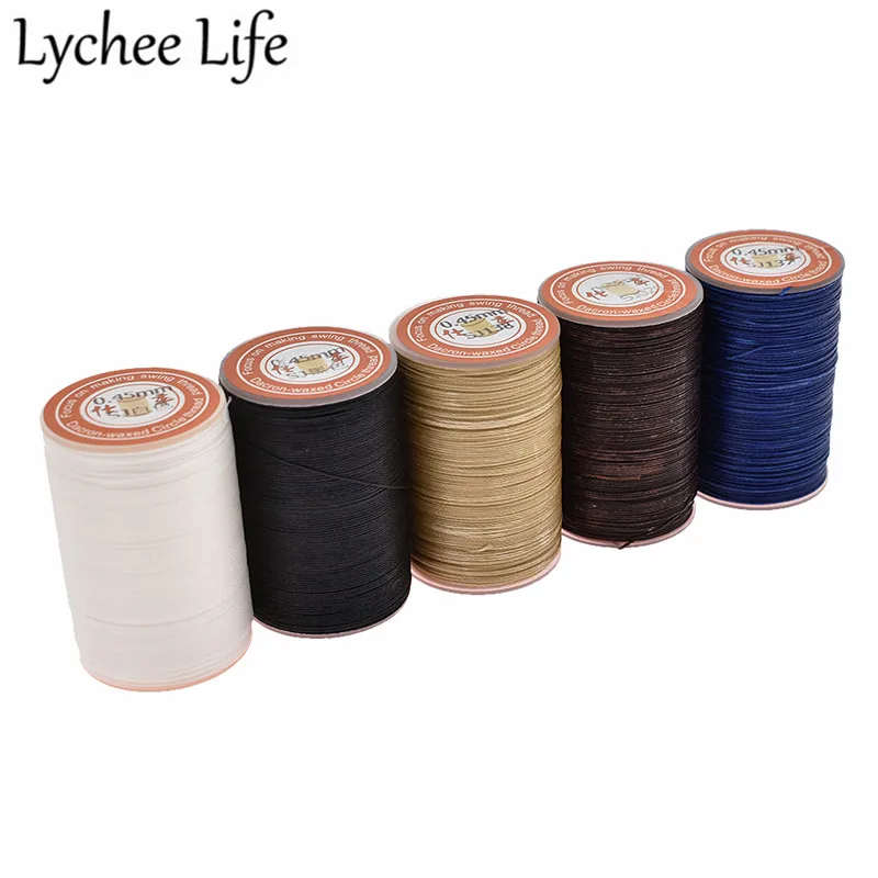Lychee Life 60 м 0 45 мм круглая Вощеная швейная нить одноцветная полиэфирная кожаная