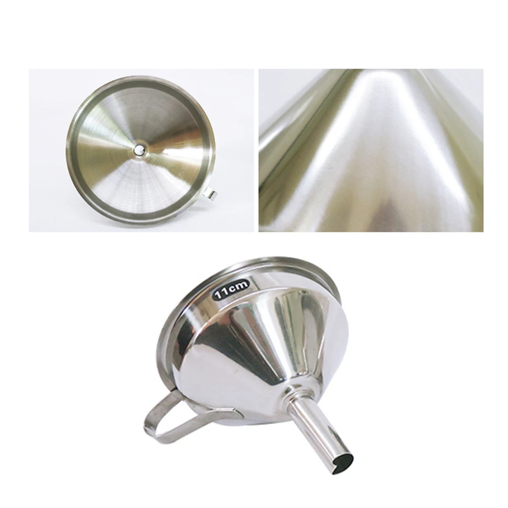 New 11/13/15cm Stainless Steel Cone Funnel Pour Oil Wine Liquid Hopper Kitchen Home Tool Tools Gadgets | Дом и сад