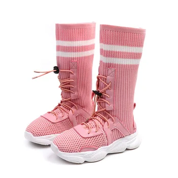 

davidyue mesh socks girls boots rubber bottom mesh high boots girls princess children snow sport girls boots