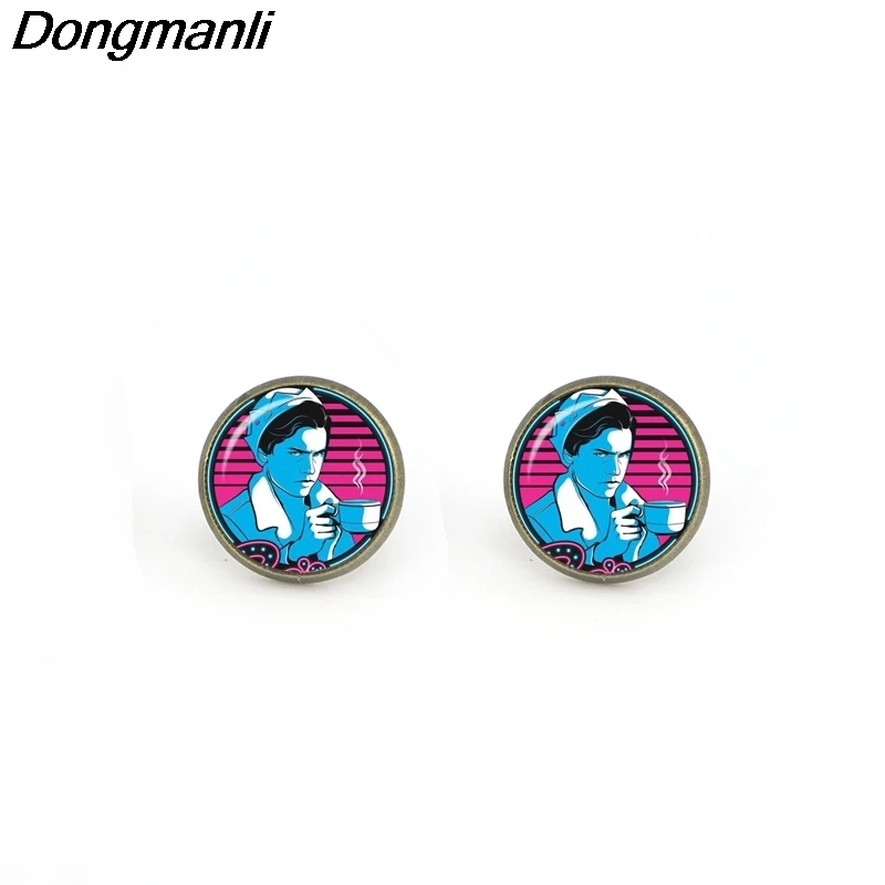 M1103 Dongmanli 2018 New Arrival Riverdale Stud Earrings Mysteries Of Riverdale Jewelry Glass Dome Earring Metal Stud Earrings Fashion Jewelry