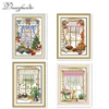 Christmas out of the window cross stitch kit animal18ct 14ct 11ct count print stitching embroidery DIY handmade needlework plus ► Photo 1/5