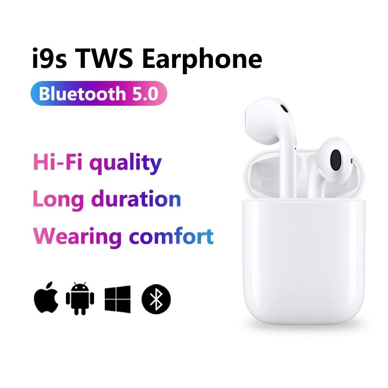 

i9S TWS Mini Bluetooth Earphones Wireless Headset Head phones Bluetooth 5.0 Stereo Sports Earbuds with Mic for Xiaomi Earphones