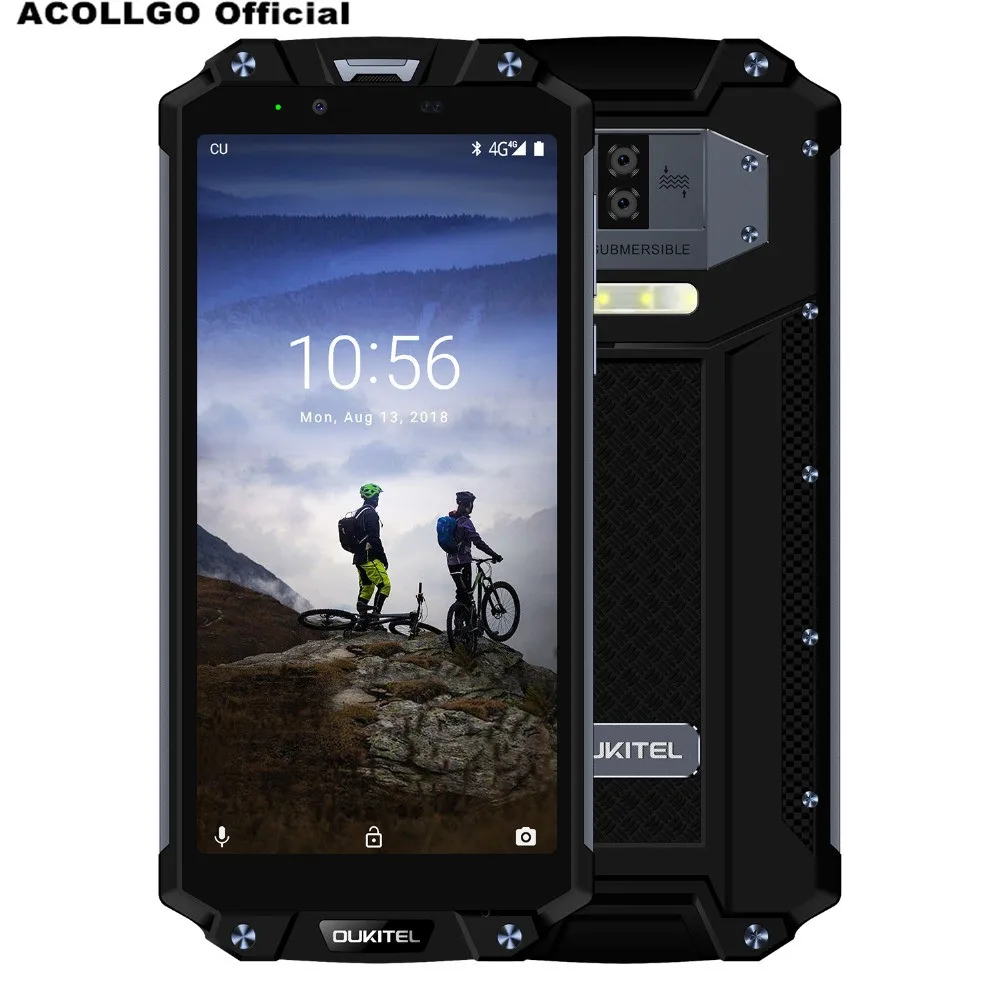 Oukitel WP2 NFC 6,0 "FHD + водонепроницаемый противоударный с IP68 mt6750t восемь ядер смартфон 4G B + 6 4G B 16.0MP двойной сзади отпечаток пальца камеры 4G