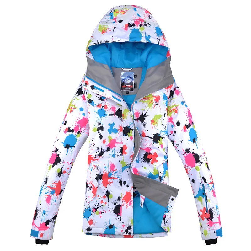 Gsou nieve traje de esquí colorido mujer chaqueta de snowboard Veste mujer mujeres chaqueta de invierno ropa de esquí chaqueta caliente esqui