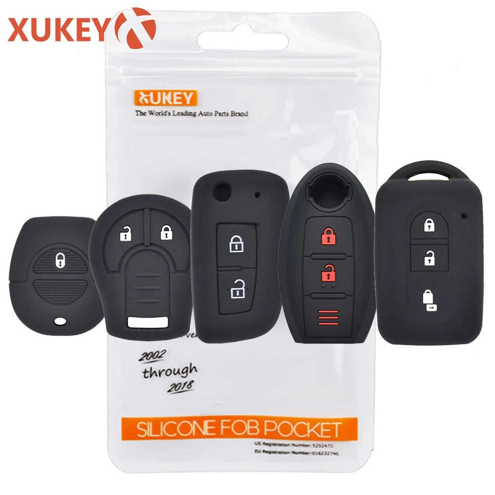 

Silicone Car Key Case For Nissan Qashqai X-Trail March 370Z Micra Juke Note Tiida Leaf Cube Almera Remote Fob Shell Cover