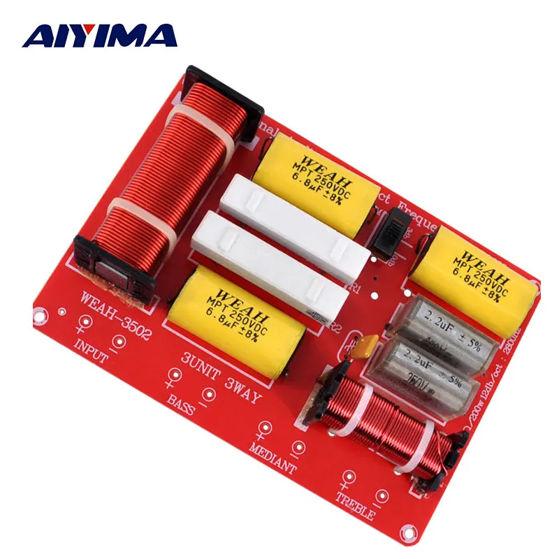 

AIYIMA 250W 3 Way Crossover Audio Board KTV Professional Frequency Divider Medium Stage DIY For Speaker Home Theater