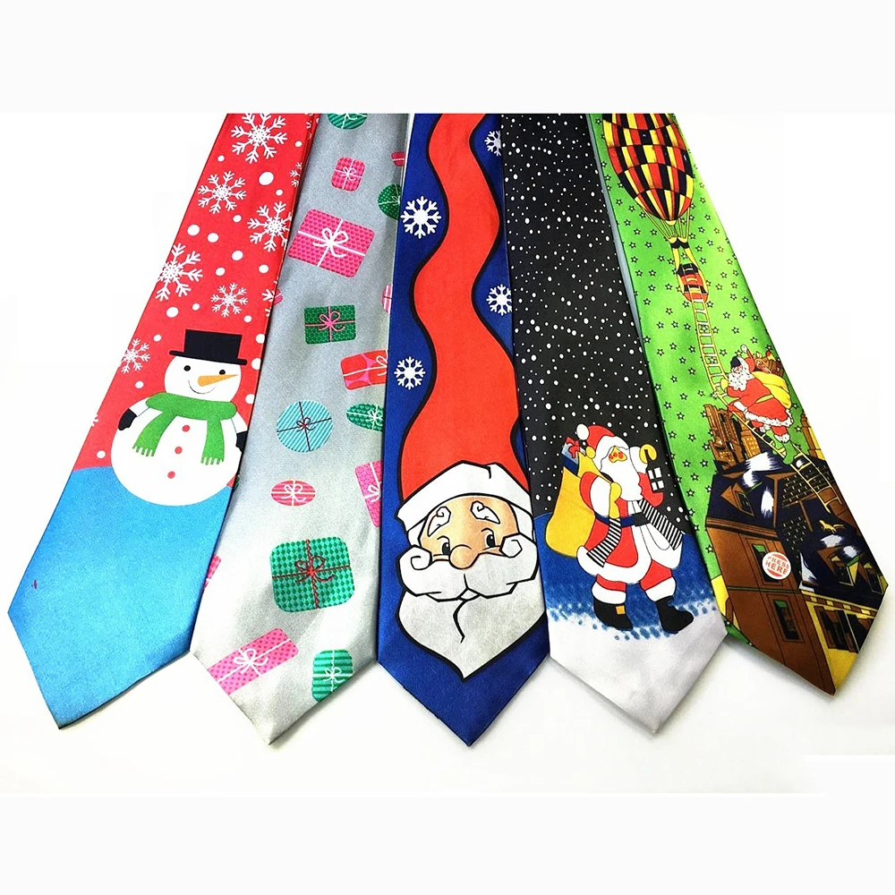 2016 New Style Christmas Tie Men's Neckties Christmas Tree Character Christmas Tie