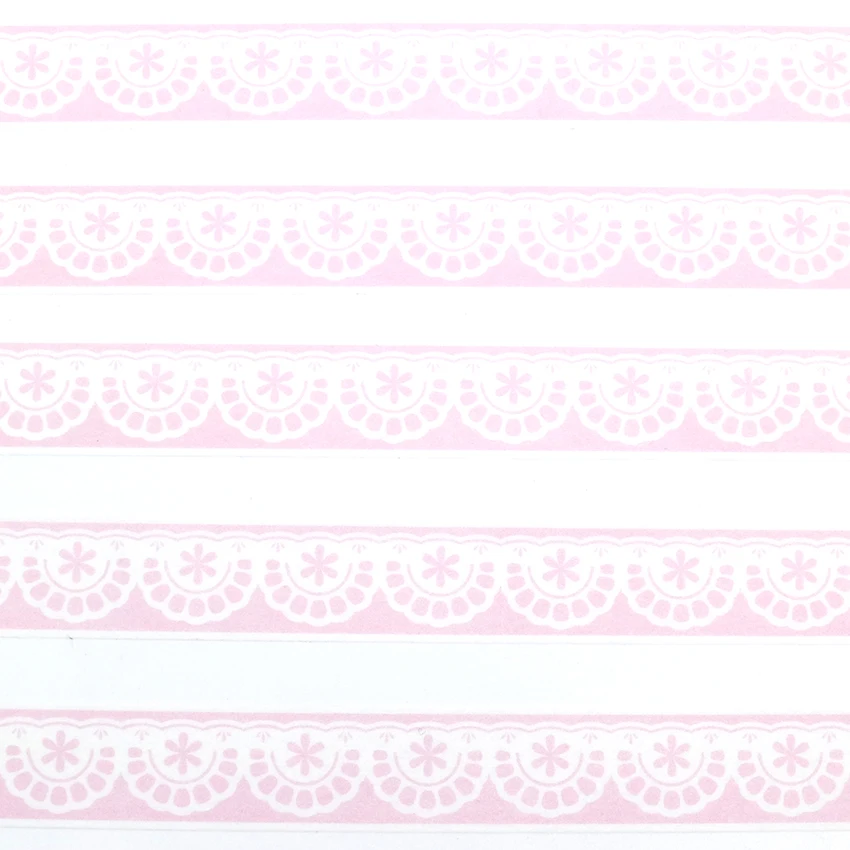 1 PCS Creative Lovely Pink Lace Washi Tape DIY Decoration Scrapbooking Planner Masking Tape Kawaii Stationery Adhesive Tape