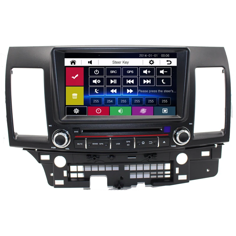 8 &quotdvd плеер автомобиля GPS навигации Системы для Mitsubishi Lancer 2006 2007 2008 2009 2011 2012 в Радио