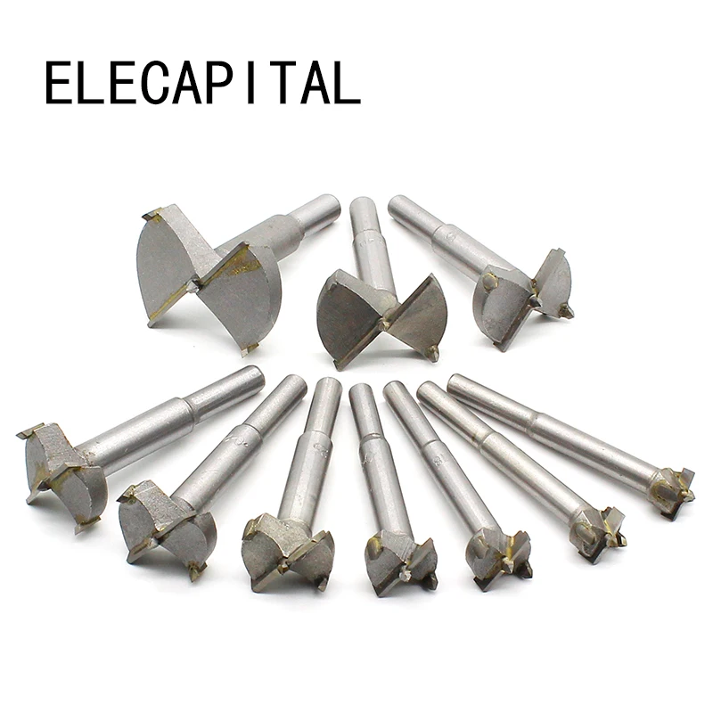 

10PC 14-50mm Forstner Auger Drill Bit Set Wood Drilling Woodworking Hinge Hole Saw Window Wooden Cutting Tool