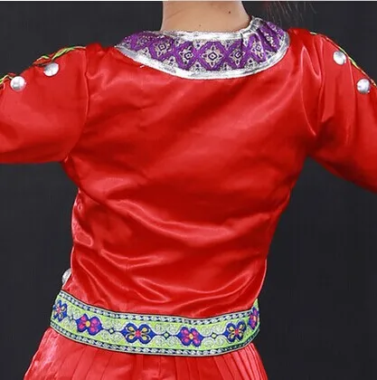 Женское Hmong Miao одежда древние традиционные танцы Китайский народный танец платье плюс размер Miao Hmong одежда сценические костюмы