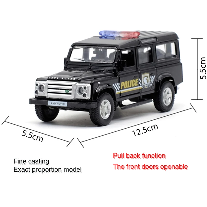 RMZ CITY 1:36 Defender SUV полицейский игрушечный автомобиль литая модель автомобиля из