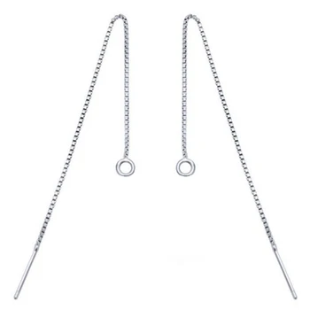 

Sinya DIY 925 Sterling silver Ear Line Women Pending Long Earrings Fine Jewelry Simple Ear Wire Chain Earrings Hanging Brincos