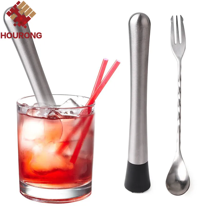 1Pcs /Set Stainless Steel Cocktail Picks Stirrer Swizzle Sticks Drink