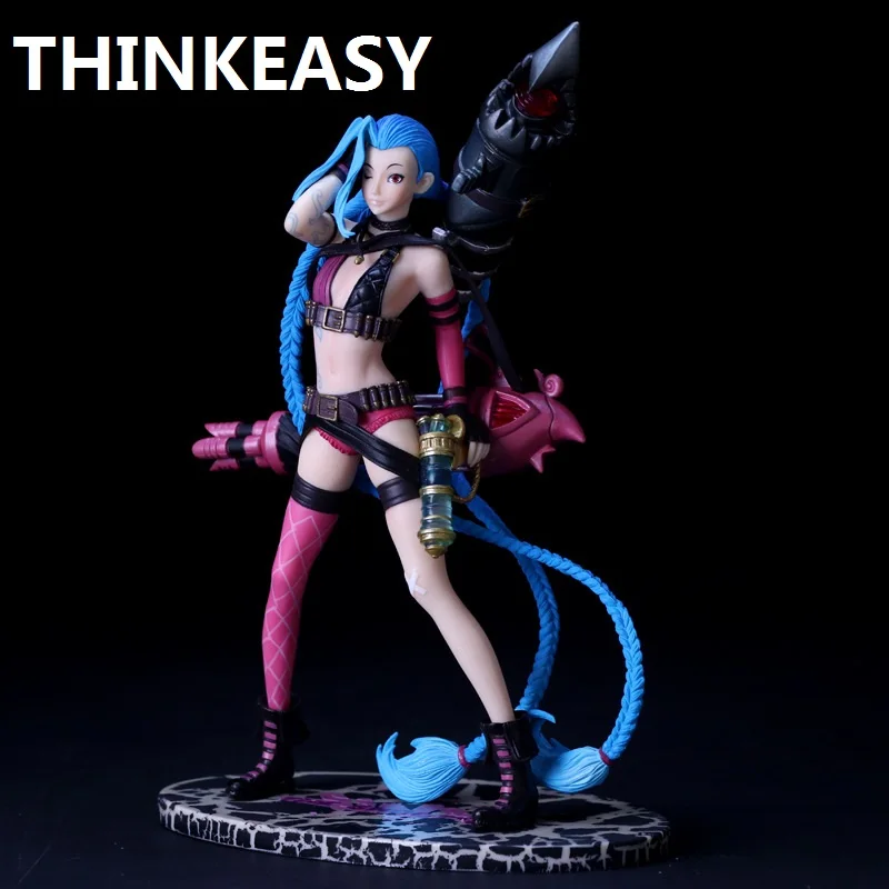 

ThinkEasy Original Box 10" 24 cm Jinx Action Figures Game Anime PVC Model Collection Toys For Desk top Decoration Gift