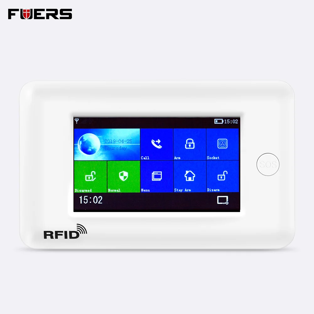 FUERS PG106 WIFI GSM сигнализация 2G 3G GPRS домашняя охранная хост приложение RFID контроль с 10