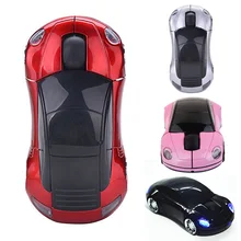 Мини 2,4 ГГц Беспроводная оптическая мышь, мышь в форме автомобиля, USB приемник для ПК, ноутбука, ноутбука, USB приемник QJY99