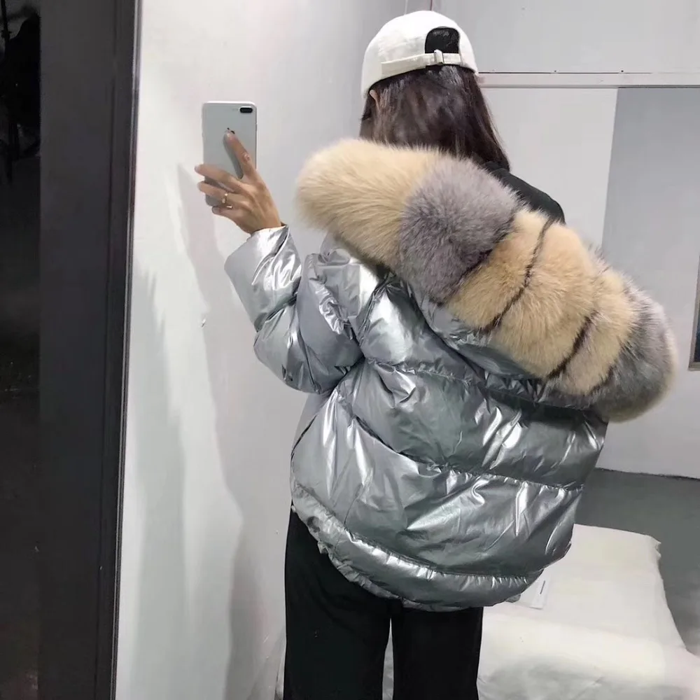 Women Winter Jacket Down Coat Real Fox Fur Collar Down Parka Outerwear Thick Warm Winter Clothing 2018 Fashion Duck Down Jacket