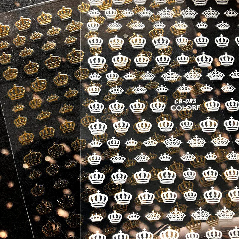 

Newest 3d nail art sticker CB-83 black FLOWER WHITE GOLD SILVER Decals Tool DIY Nail Decoration Tools