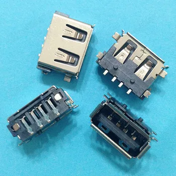 

A-Type Short Form Crimping USB Female Plug SMD 10mm Long 4 Pin