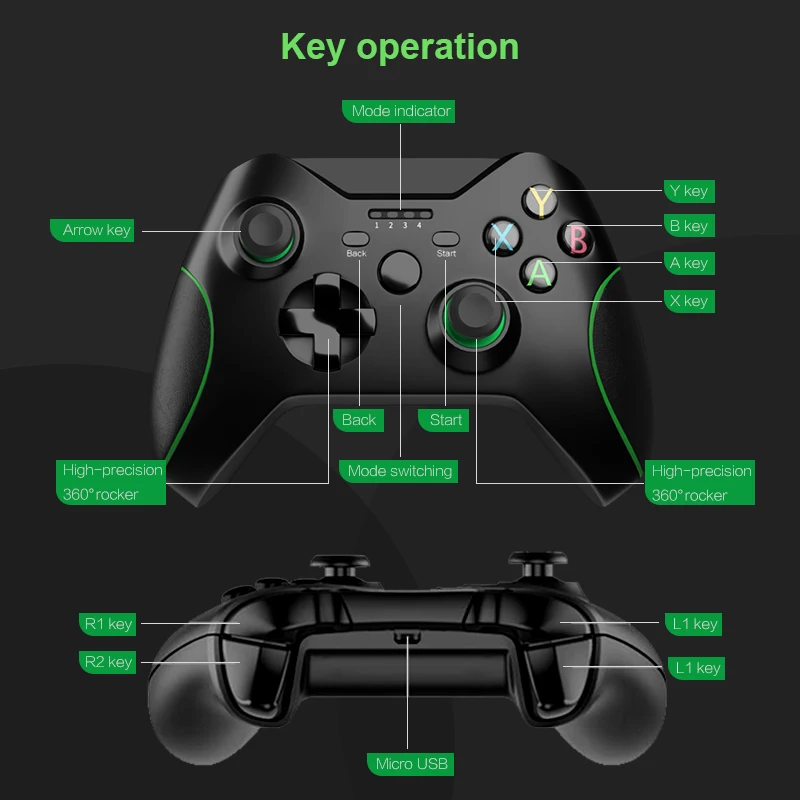 Беспроводной контроллер DATA FROG 2 4G для Xbox One консоли PS3 телефонов на Android геймпады