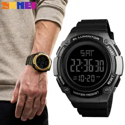 SKMEI цифровые Военная Униформа спортивные часы для улицы для мужчин Роскошные обратного отсчета непромокаемые часы Dat мужской повседневное