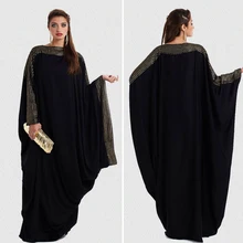 plus size S~6XL quality latest arab elegant abaya kaftan islamic fashion muslim dress clothing design women black dubai abaya