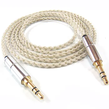 

3.5mm to 3.5mm upgrade cable male to male 5n silver plated wire