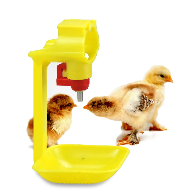 

10Pcs Poultry Chicken Drinker Hanging Cups Chick Automatic Waterers Drinking Fountain Pipes Ball Nipple Poultry Feeding Supplies
