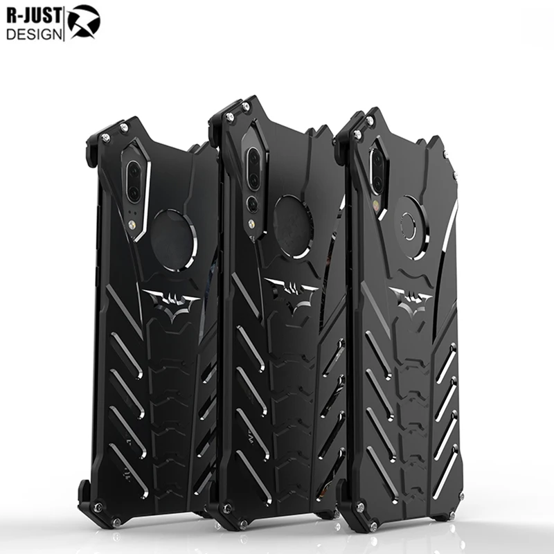 R-JUST-BATMAN-Duty-Armor-Aluminum-Metal-Mobile-Phone-Cases-For-Huawei-P20-P20-lite-P20