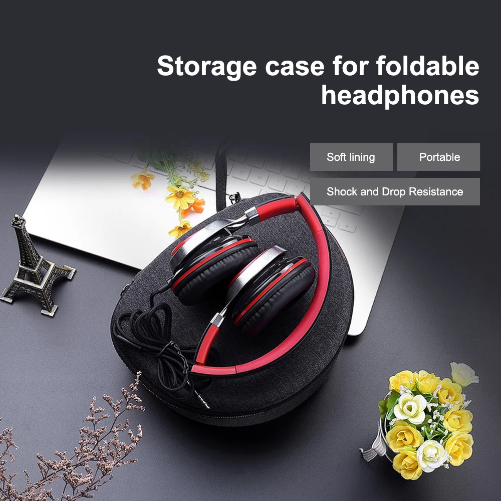 EVA Hard Shell Carrying Practical Durable Headphones Box Case /Headset Travel Bag for Foldable Headphones