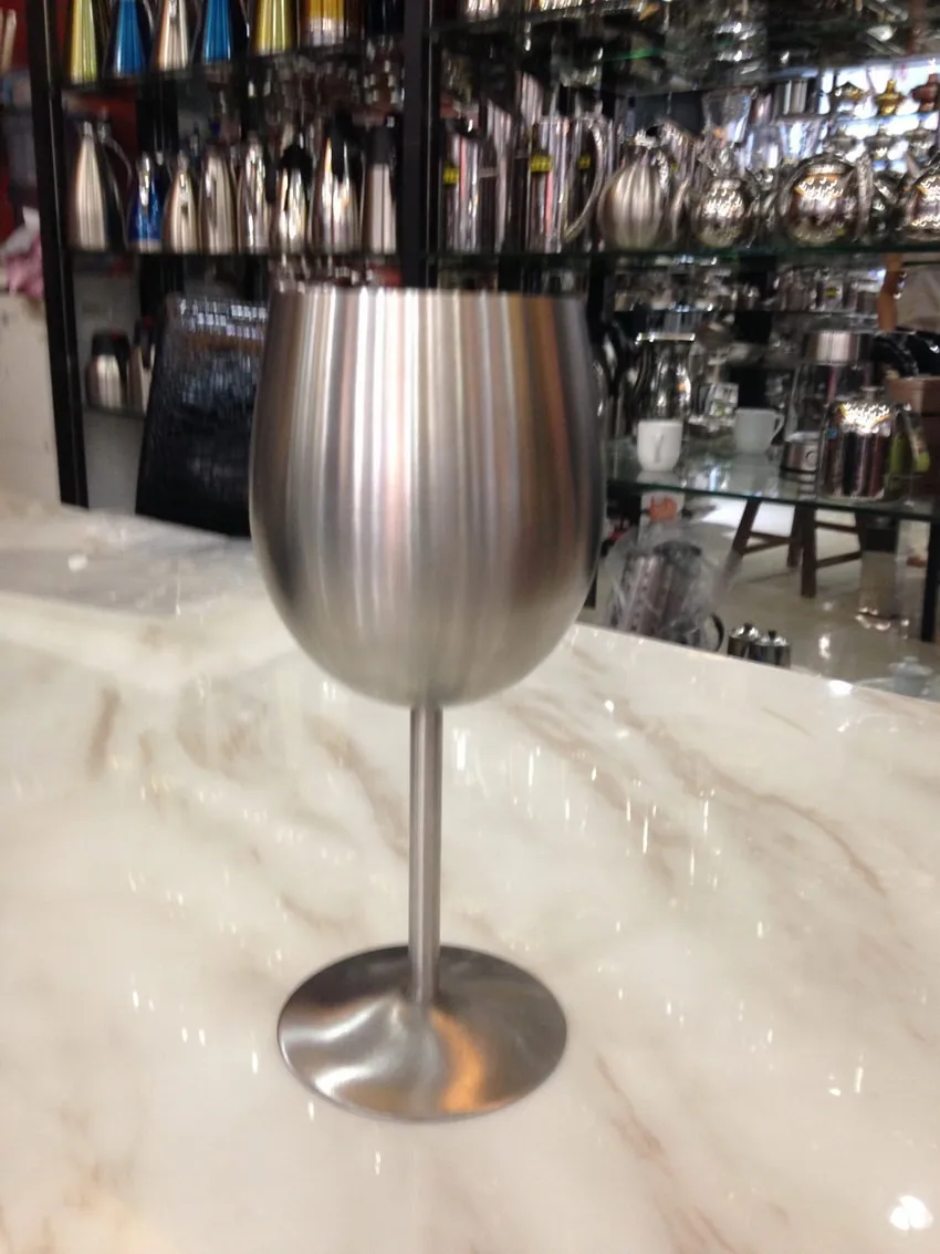 Бесконтактная стальная красная металлическая чашка бокал для вина креативная рекламная нержавеющая стальная чашка для вина