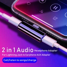 Lamorniea 2 в 1 аудио адаптер зарядки для iPhone 7 8 Plus X Двойной Аудио зарядки наушников адаптер мини конвертер вызова