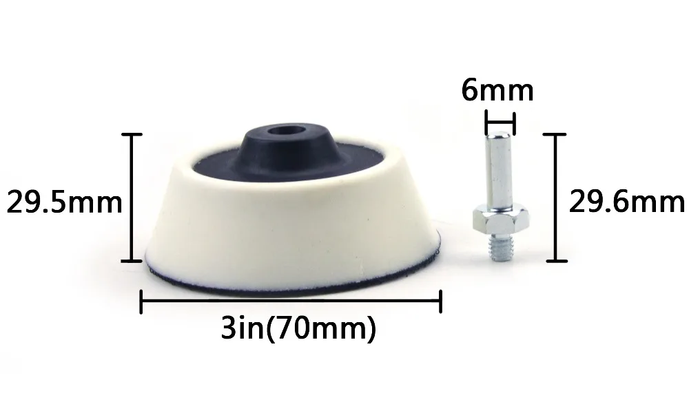 3 дюйма 70 мм мягкая пенопластовая задняя шлифовальная площадка + 6 мм хвостовик самоклеящийся Полировочный диск присоска вращающиеся