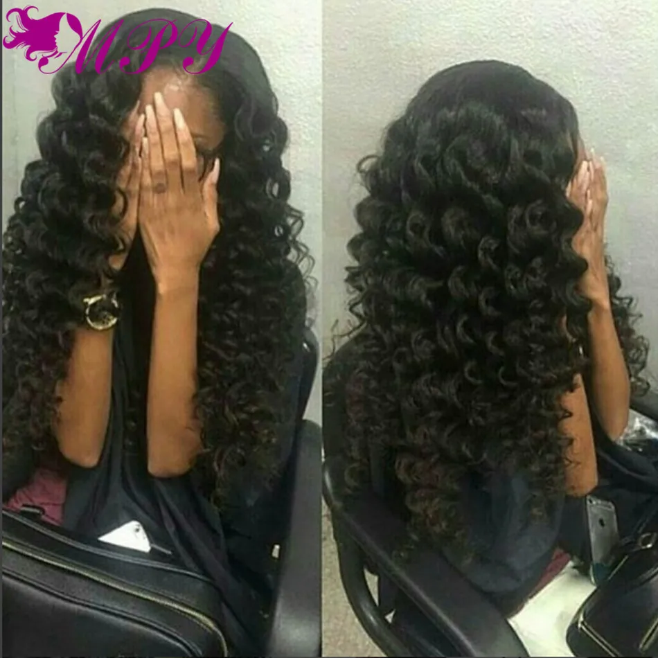 Brazilian Deep Wave With Frontal Closure Bundle Curly Hair Bundles Lace |