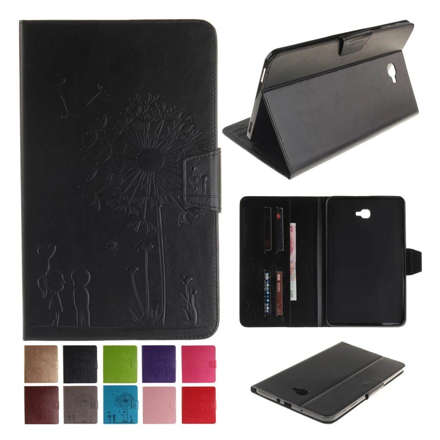 

Fashion Cover TPU Leather Case for Samsung Galaxy Tab A 10.1 SM-T580 SM-T585 Folio Book Stand Case Cover Coque with Card Holder