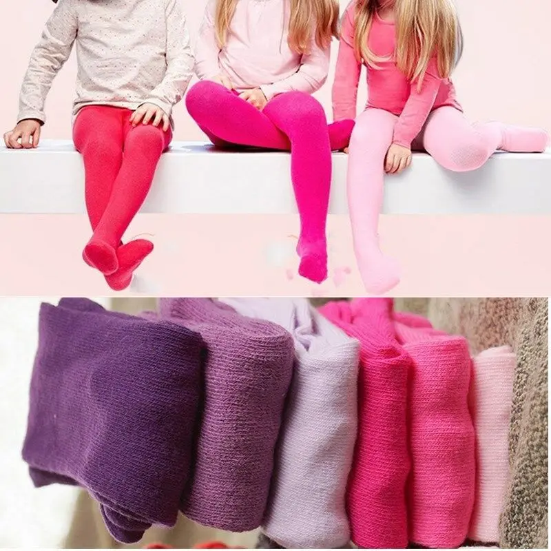 

0-2y Baby Infant Girl/Boy Knitted cotton warm Tights solid color children Pantyhose baby fashion stocking