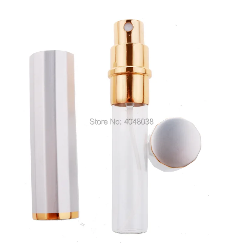 Delicate 8 ML Perfume Refillable Bottle Empty Rhombus Glass Liner Cosmetic Container Toner Spray Pump Bottle Sample Atomizer