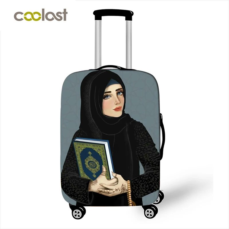 Хиджаб лицо Мусульманский Исламский грил глаза Печати Багажные Чехлы туристические Аксессуары Эластичный Анти-пыль чехол для чемодана 18-32