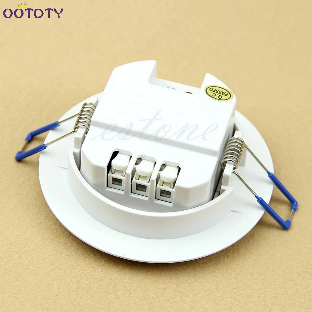 Горячая 220 V встраиваемый PIR ПОТОЛОЧНЫЙ датчик заполняемости движения Детектор выключателей света