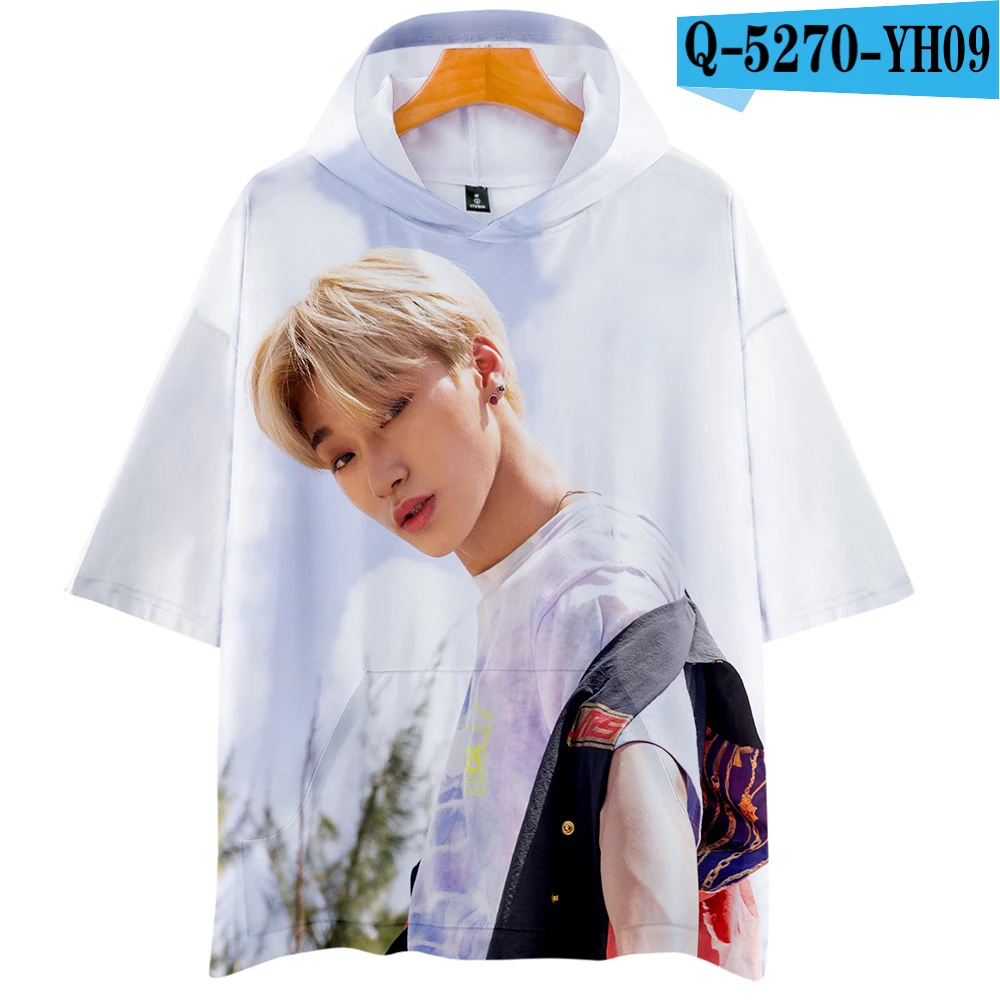 Young style ATEEZ 3D толстовки новые с коротким рукавом модная летняя футболка классная и дышащая футболка с коротким рукавом Kpop ATEEZ Повседневная - Цвет: I