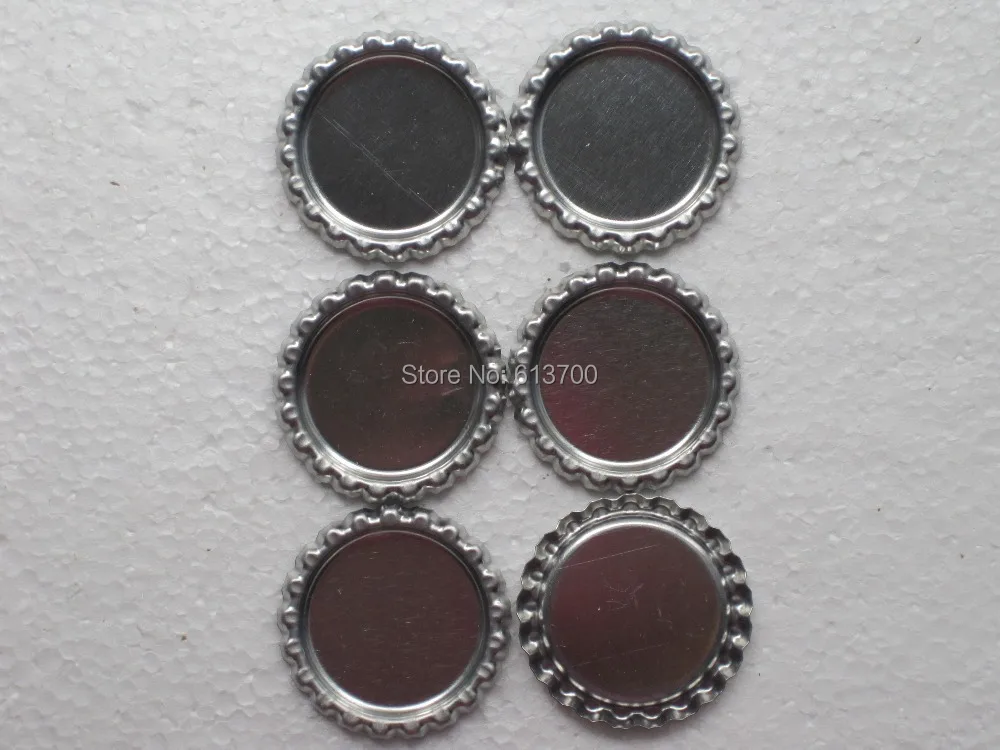 Free Shipping Sliver Both Side Colored Flattened Bottle Caps For Crafts