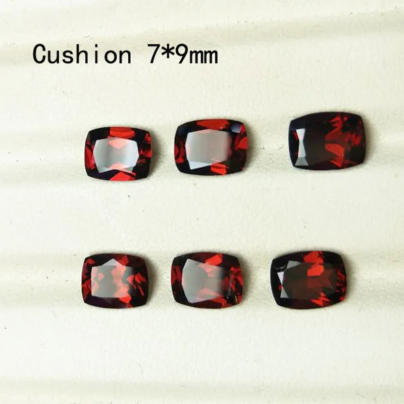 

Tbj , natural mozambique garnet cushion7*9mm ard 2.53ct for 925 silver jewelry mounting,100% natural garnet loose gemstones