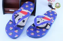2017 New Monkey lovers flip-flops carton flat sandals women candy colored female summer beach slippers and flip flops