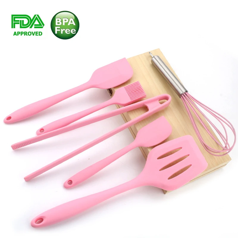 

Silicone Cookware Set BBQ Clip Egg Beater Baking Scraper Oil Brush Cooking Spatula High Temperature Resistance Kitchen Gadgets