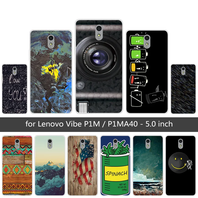 5.0 Inch For Lenovo Vibe P1M Case Cover Soft TPU P1m P1ma40 Heaven Phone Coque P1 m Bag |