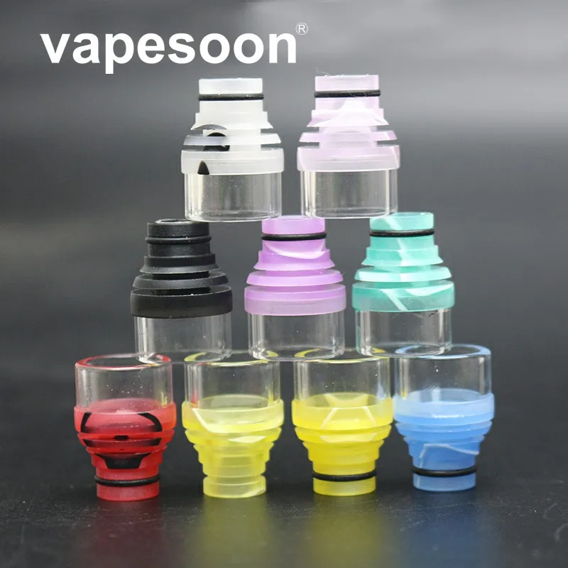 

Colorful Acrylic & glass 510 Drip Tip for 510 thread atomizer tank vape as iJust S VECO ONE TFV8 baby MELO 3 MINI